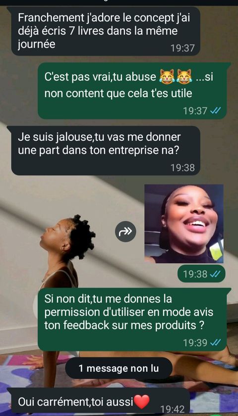 Échange WhatsApp — premier retour