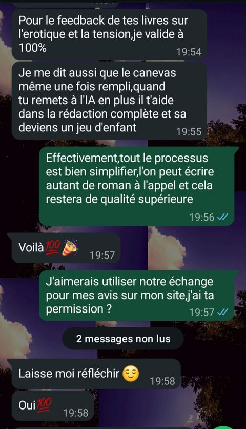 Échange WhatsApp — quatrième retour