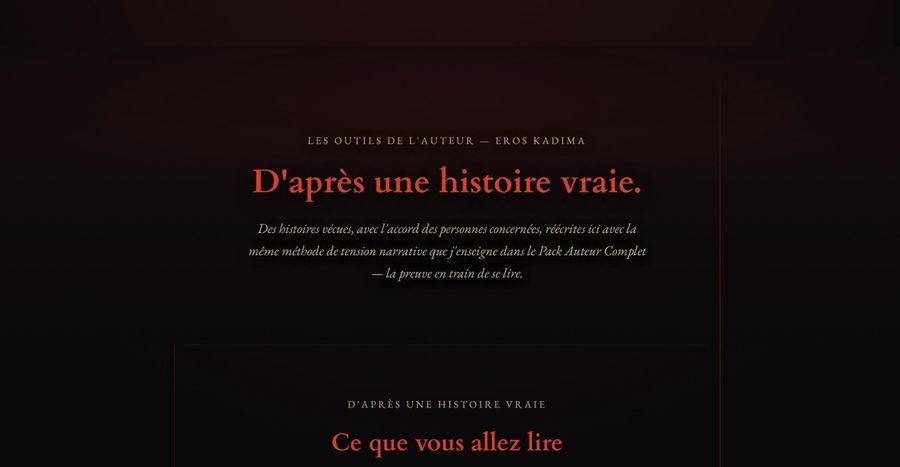Page « Histoires »